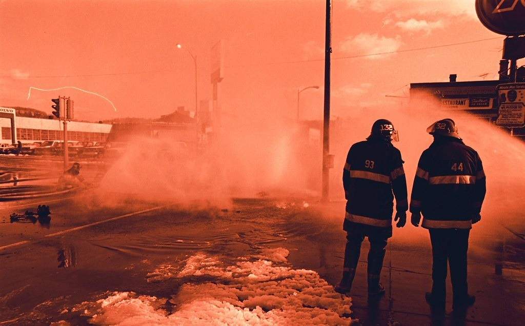 A fire marshal reading a brief